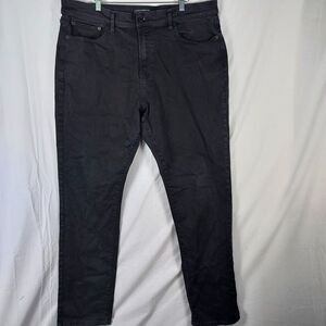 Lucky Brand 410 Athletic Straight Jeans Black 40x34 Mens Denim Pants